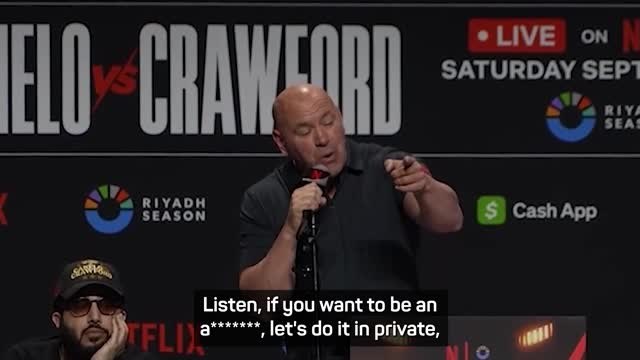 Dana White calls journalist a******* in heated exchange
