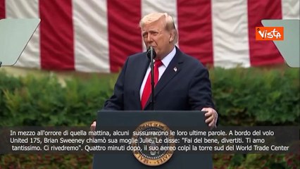 24° Anniversario 11 settembre, Trump ricorda le ultime parole delle vittime dell'attentato