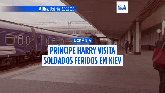 Príncipe Harry faz uma visita surpresa a Kiev para visitar os soldados feridos