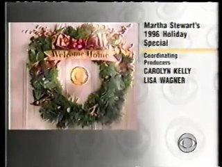 Martha Stewart's 1996 Holiday Special CBS Split Screen Credits