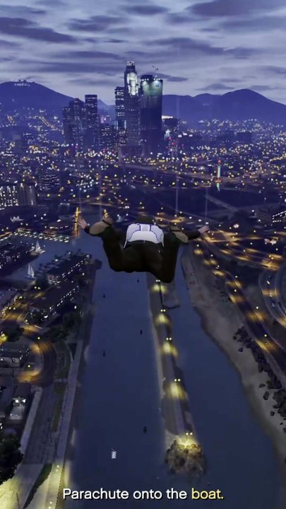 GTA 5 Landing In boat From Helicopter #gta #gta5
