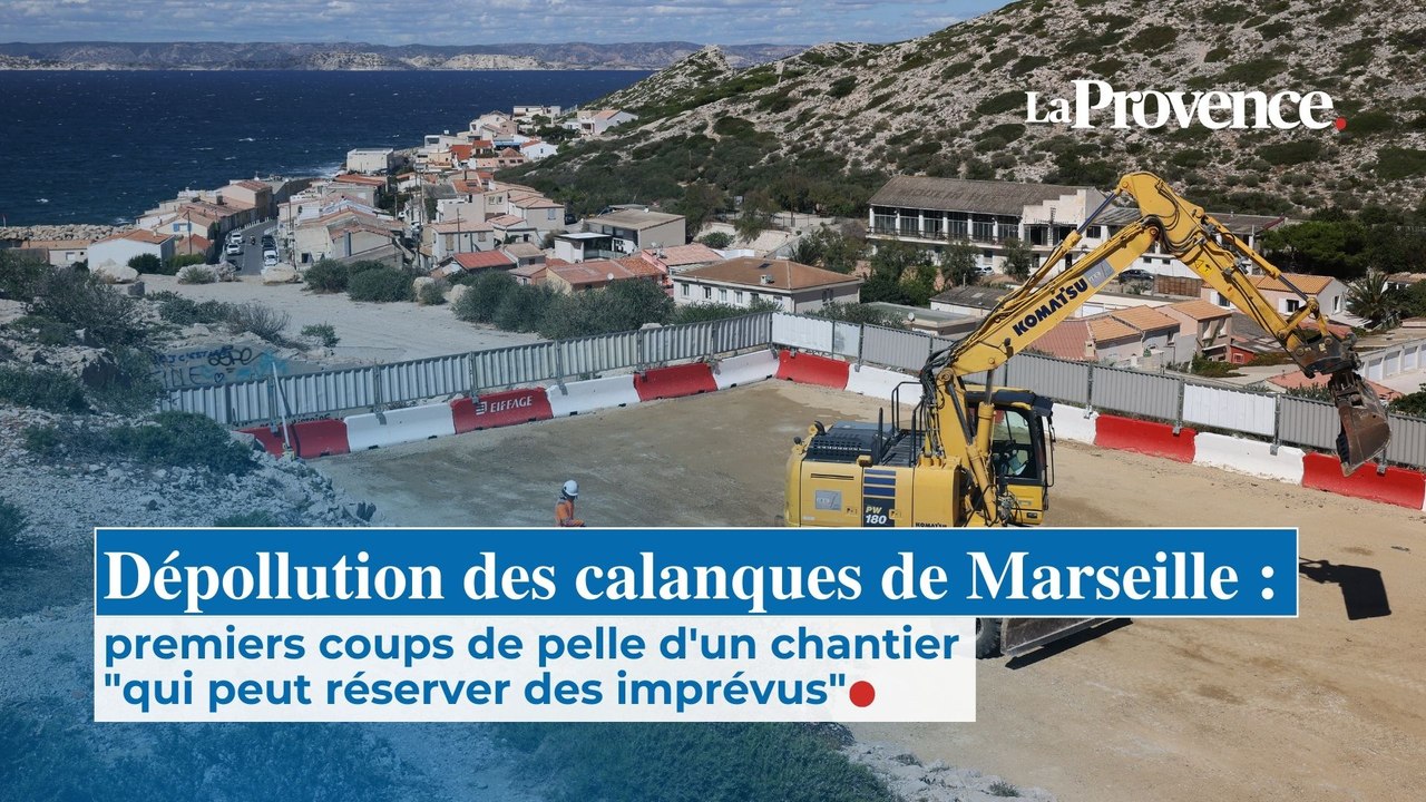 Dépollution des calanques de Marseille : premiers coups de pelle d'un chantier "qui peut réserver des imprévus"