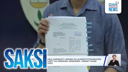 Reklamo laban sa mga sangkot umano sa kuwestiyonableng flood control project sa Oriental Mindoro, target ihain ng DPWH sa Miyerkules | Saksi