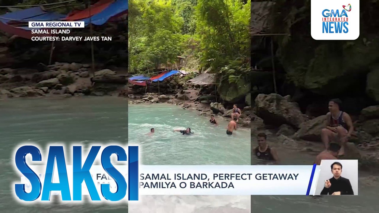 Dao Falls sa Samal Island, perfect getaway kasama ang pamilya o barkada | Saksi