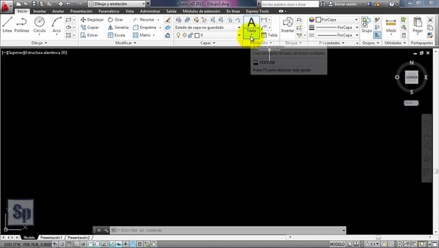 Autocad - Insertar texto en una línea, texto independiente, comando texto. Tutorial en español HD