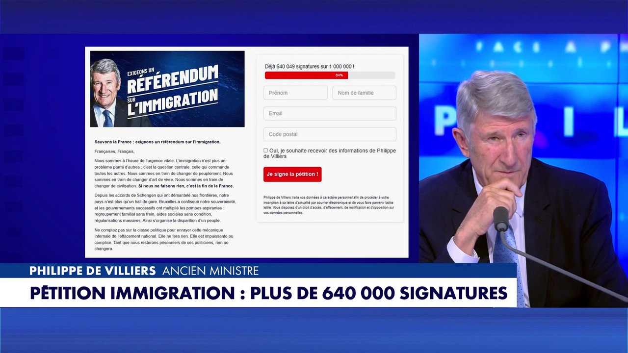 Philippe de Villiers : «Lle peuple historique français sera minoritaire chez lui.»