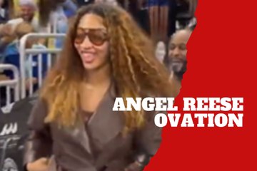 Angel Reese gets ovation at Wintrust as she signs autographs on her way to the court