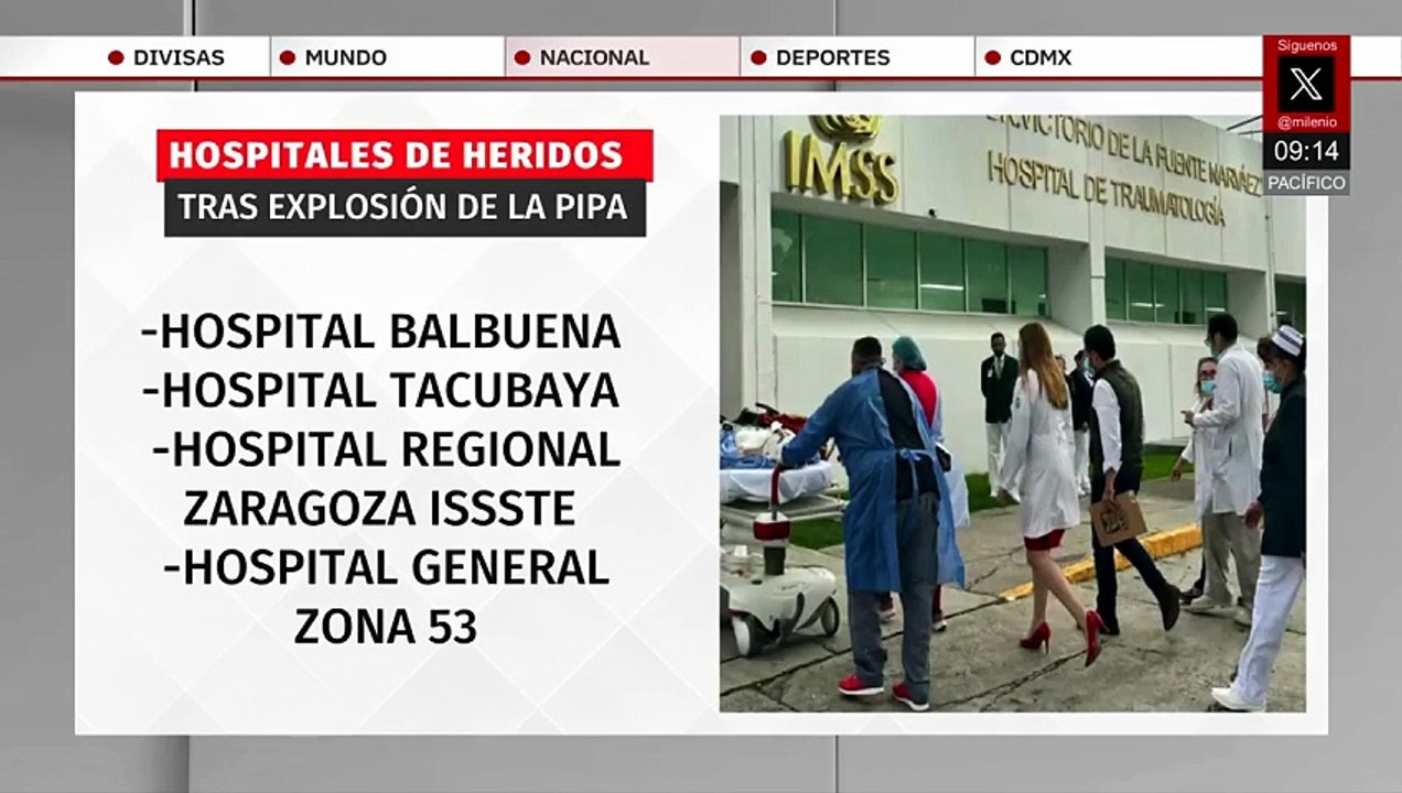 Estos son los hospitales que atienden a los heridos tras la explosión de la pipa en Iztapalapa