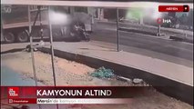 Mersin'de kamyon motosikletliyi ezdi