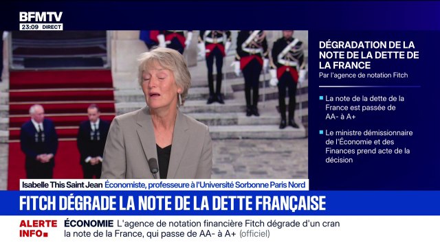L'agence Fitch dégrade la note de la dette française: C'est un signal un peu plus préoccupant , assure Isabelle Saint-Jean, économiste