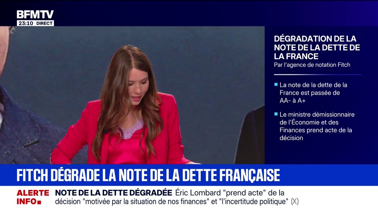 Note de la dette française dégradée: sur X, le ministre démissionnaire de l'Économie, Éric Lombard indique "avoir pris acte de la décision de Fitch de changer la note de la France"