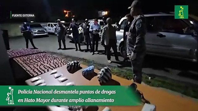 Policía Nacional desmantela puntos de drogas en Hato Mayor durante amplio allanamiento