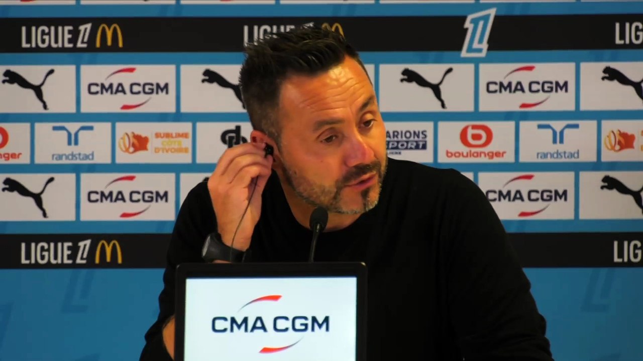 De Zerbi : « L'équipe est forte, les joueurs sont forts » - Foot - Ligue 1 - OM