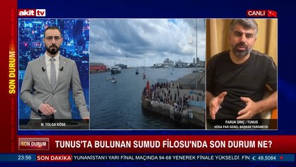Faruk Dinç, Tunus'ta bulunan sumud filosunda son durum ne aktardı.