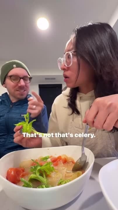 Cross-Cultural Couple Has Funny "Cereal vs. Celery" Mix-Up While Eating