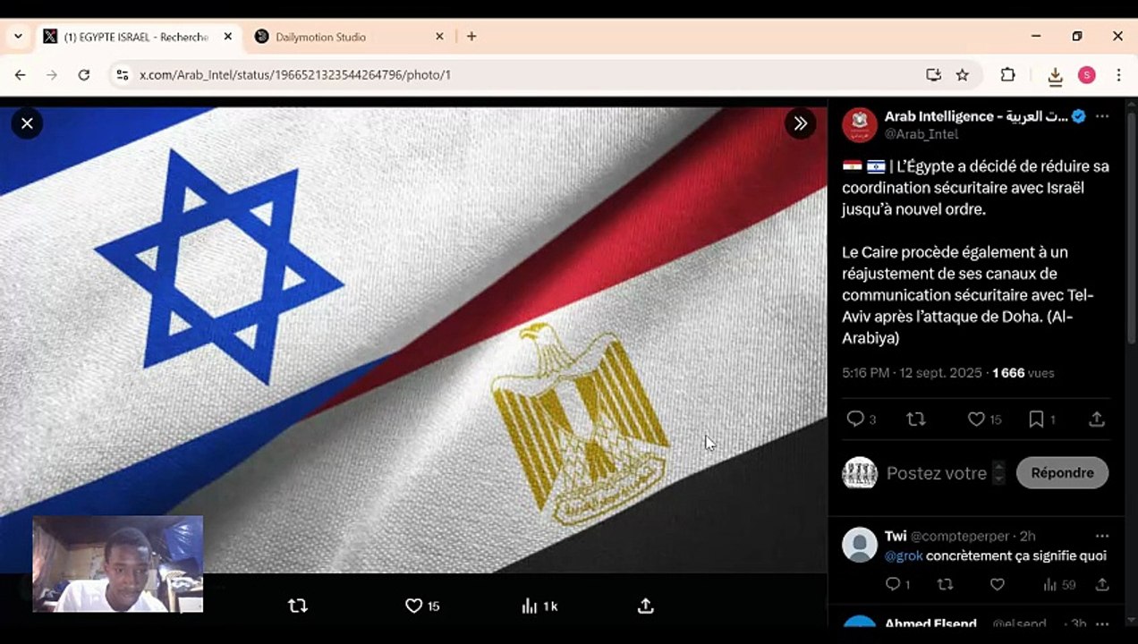 EGYPTE LANCE UN AVERTISSEMENT A ISRAEL