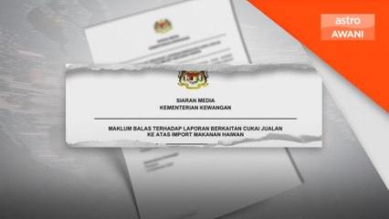 Makanan haiwan, kacang soya mentah dikecualikan Cukai Jualan - MOF