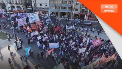 Ribuan protes dasar Milei di Argentina, isu dana kesihatan & pendidikan