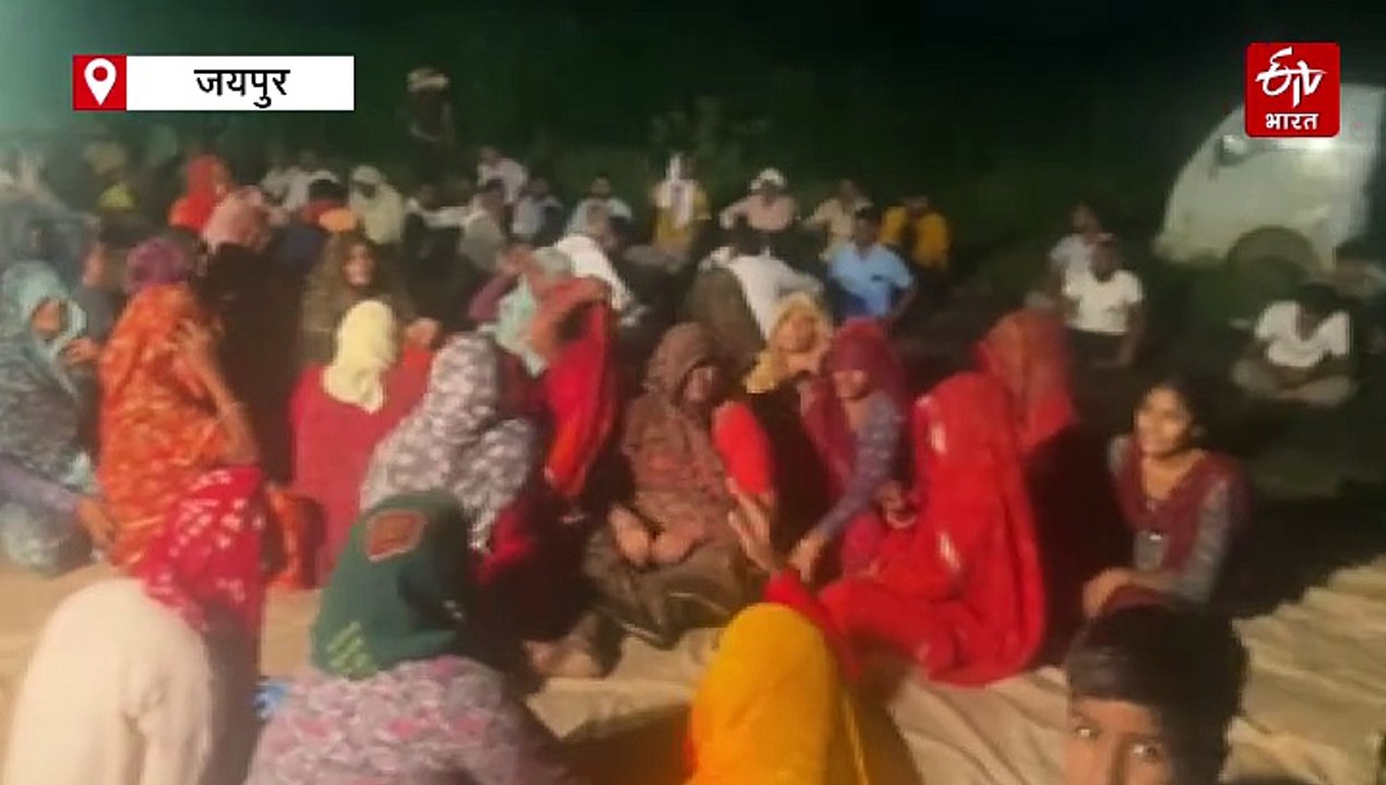 नींदड़ बचाओ आंदोलन : सीएम आवास घेरने निकले किसानों को रोका, सड़क पर डाला डेरा