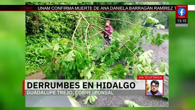 Derrumbes en Hidalgo por las lluvias causan afectaciones en diversas carreteras