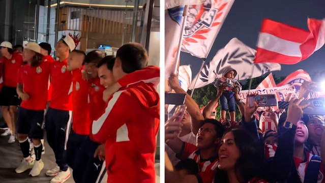 Chivas llega a CDMX; afición Rojiblanca lleva serenata previa al Clásico Nacional