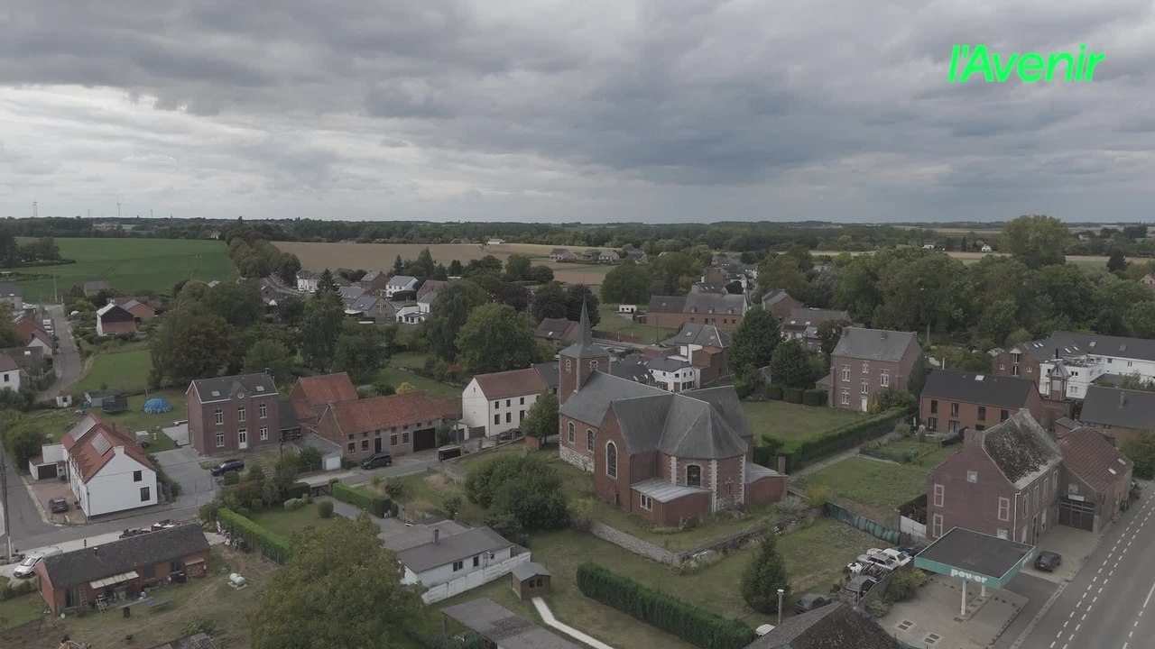 Le Brabant wallon vu du ciel : Grand-Rosières-Hottomont et ses trois fermes Odoo