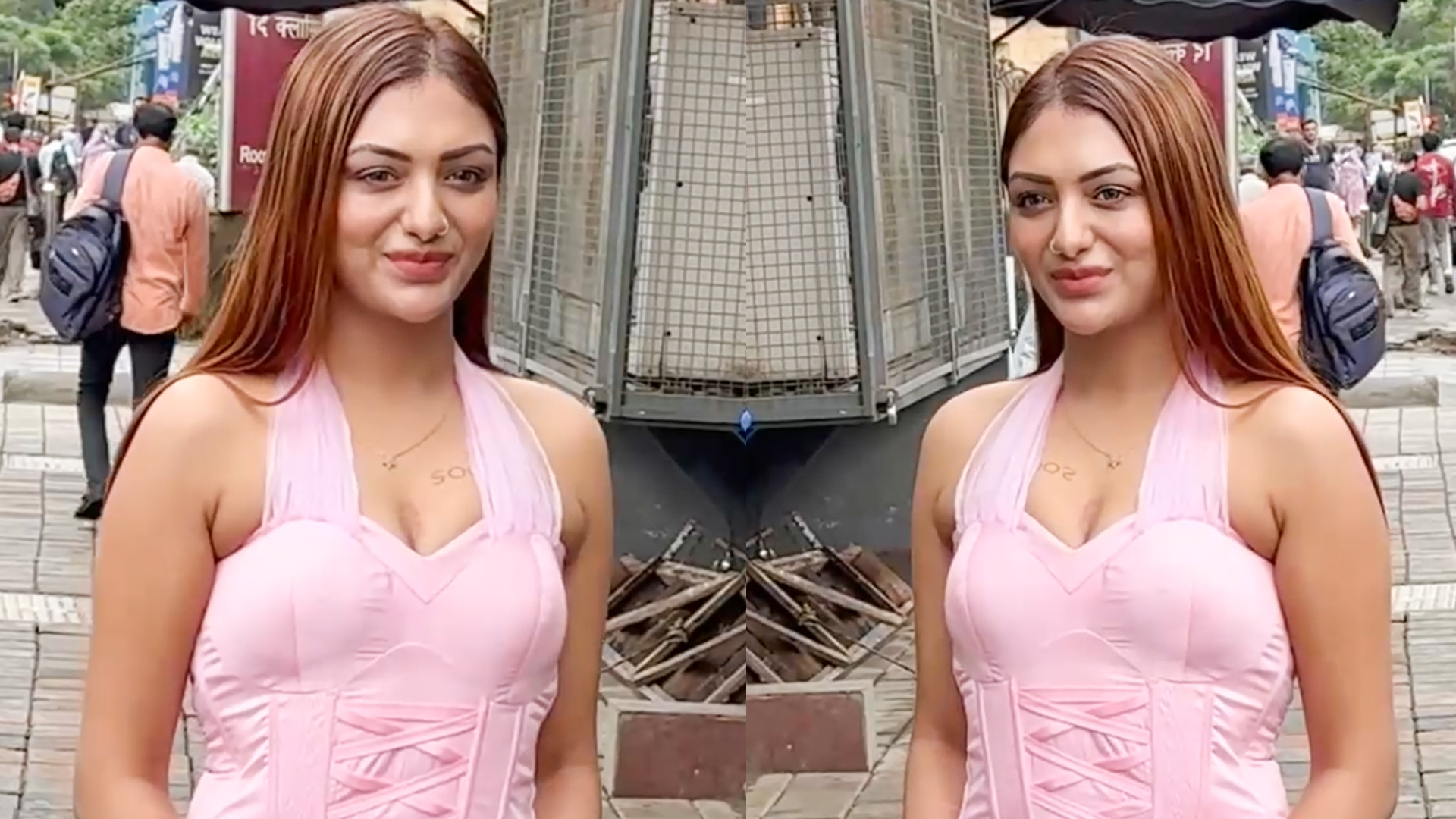 Khushi Mukherjee Sizzles & Dazzles In A Pink Dress, Spotted In Andheri