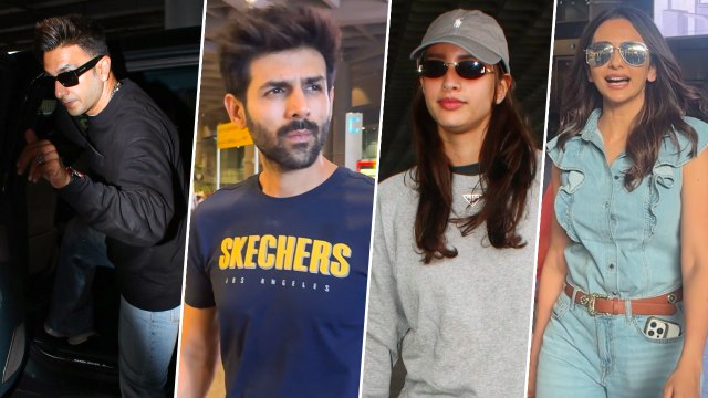 Ranveer Singh, Triptii Dimri, Kartik Aaryan & Rakul Preet Singh | Super-Starry Airport Entries | Mumbai