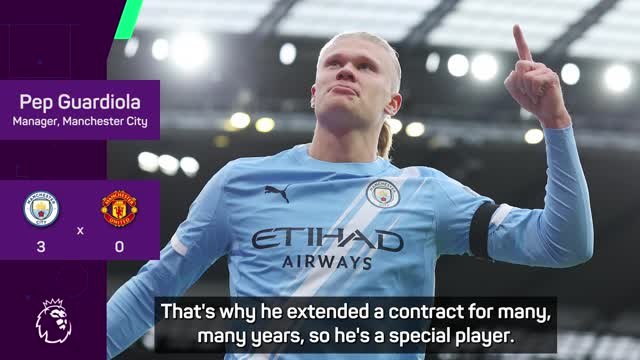 Guardiola hails 'special' Haaland after derby day double