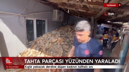 Tekirdağ'da diskten fırlayan tahta parçası yüzünden yaraladı
