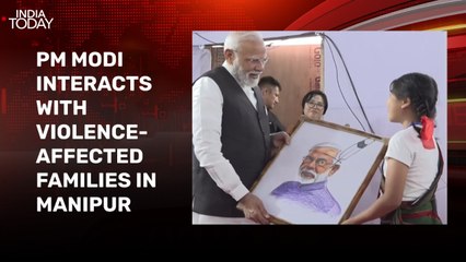 PM Modi reaches Manipur's Churachandpur, meets victims of violence