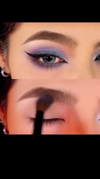 Cute and easy Bluish Eye Makeup Tutorial | Unique Element Style Look #Eye makeup #Makeup tutorial #Bluish eyeshadow #Elegantly #Stylish makeup #Glam makeup #Style #Beauty tips #Makeup ideas