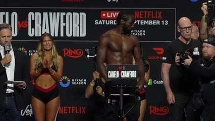 Poids super-moyens - La pesée de Crawford et Canelo