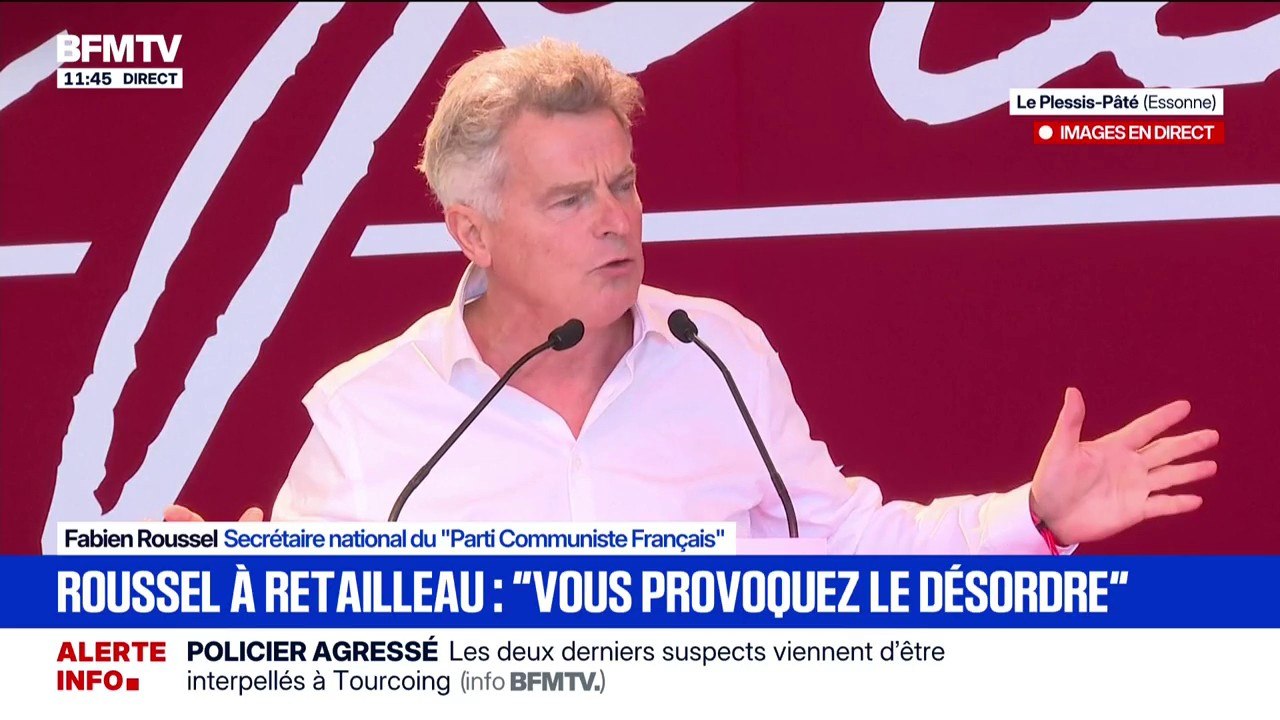 "La chute du gouvernement Bayrou ne règle rien des problèmes de la France", déclare Fabien Roussel (PCF) à la Fête de l'Humanité