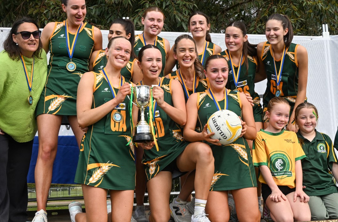 Colbinabbin win the HDFNL A-grade netball premiership: Medal presentation.