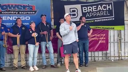 2025 HDFNL grand final: North Bendigo co-coach Rob Bennett.