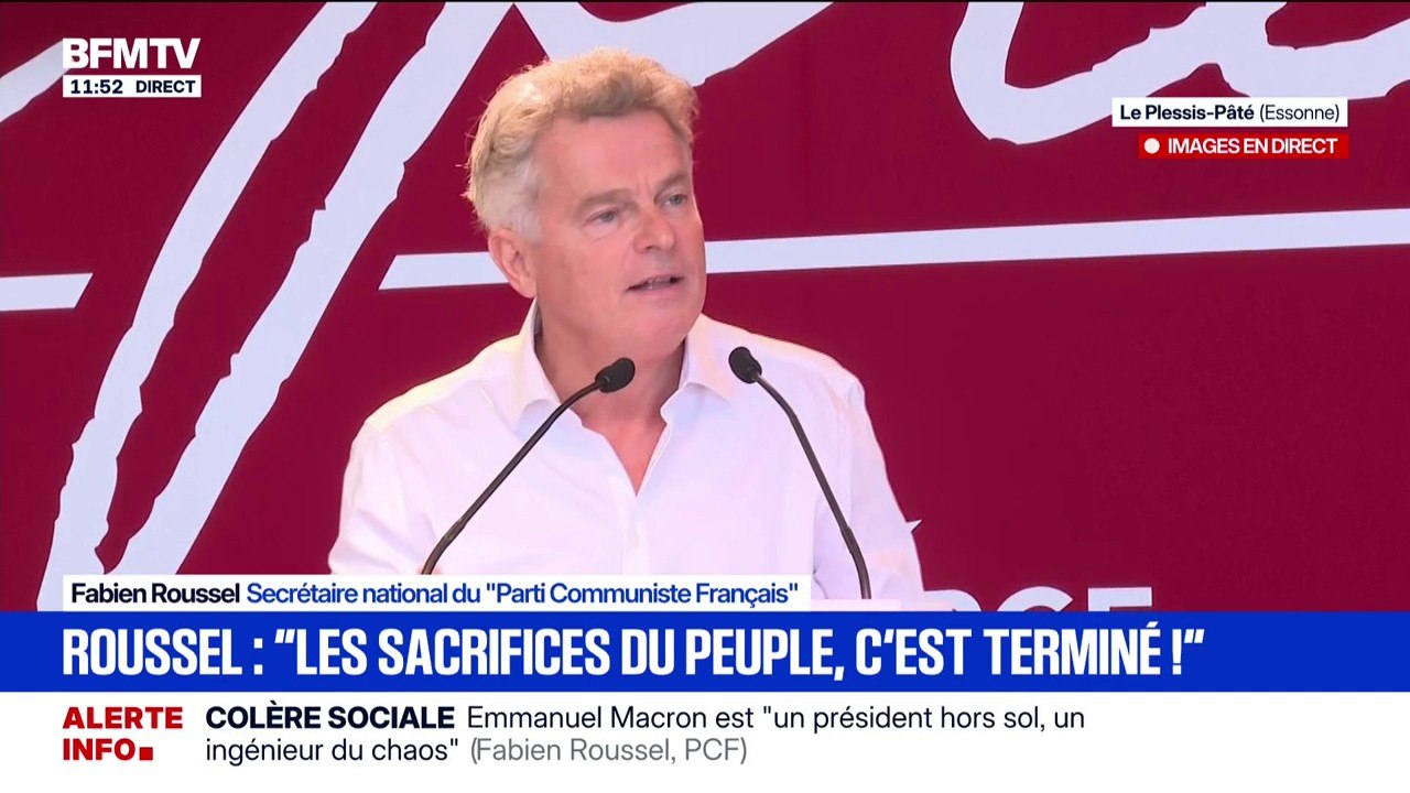 Ukraine: "Le président de la République est un va-t-en-guerre [...] Nous ne voulons pas de cette guerre", déclare Fabien Roussel (PCF)