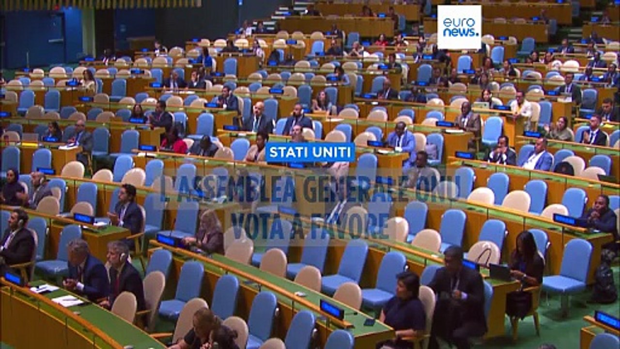 L'Assemblea generale Onu vota a favore della soluzione a due Stati per Israele e Palestina