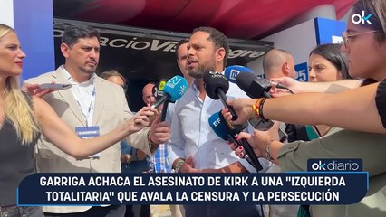 Garriga achaca el asesinato de Kirk a una "izquierda totalitaria" que avala la censura y la persecución