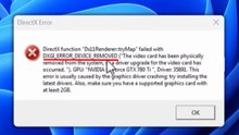 Solved - dxgi_error_device_removed fix
