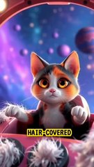 A cat in a spaceship in a space.