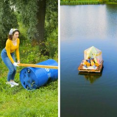 I Built a Boat Out of Trash… and It Actually Floats! 😱♻️