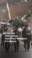 Palestinian Hand Over Weapons In Lebanon