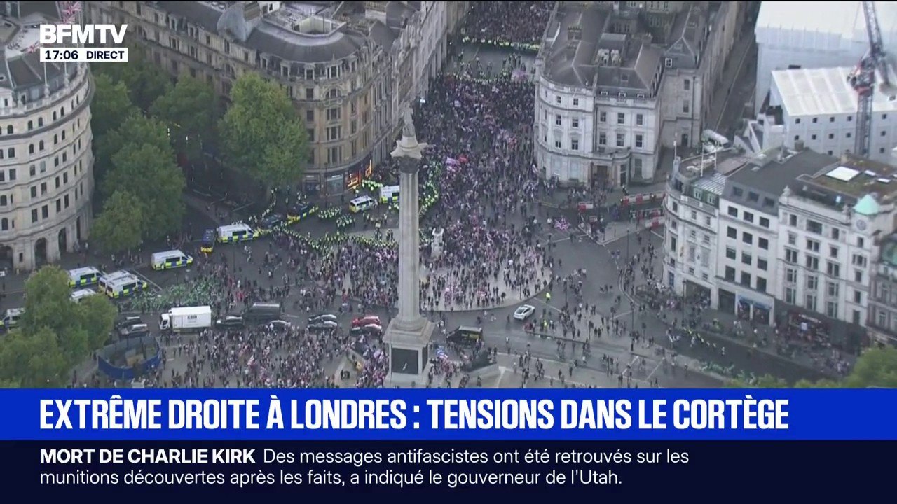 Manifestation de l'extrême droite à Londres: la tension monte dans le cortège