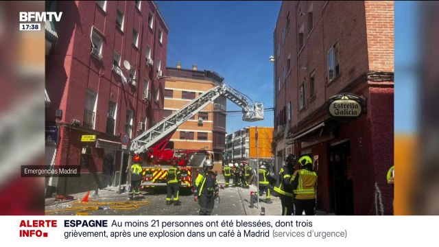Espagne: au moins 21 personnes ont été blessées, dont trois grièvement, après une explosion dans un café à Madrid