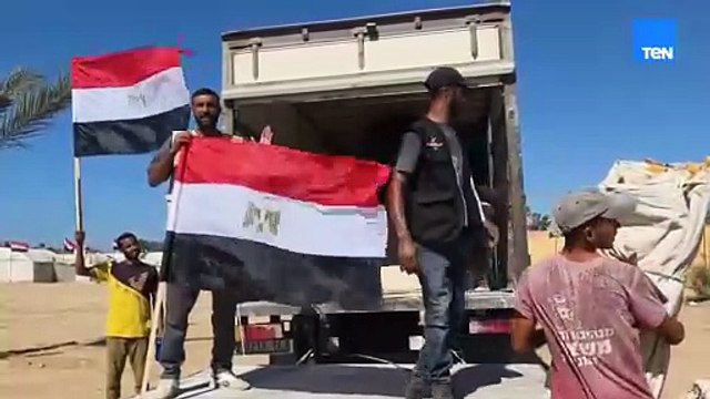 تنفيذًا لتوجيهات الرئيس السيسي.. اللجنة المصرية تبدأ تجهيز المخيم الإغاثي الرابع