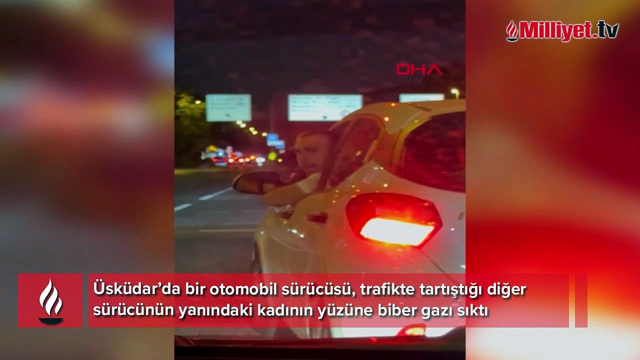 Üsküdar'da maganda dehşeti! Kadın sürücüye trafikte biber gazı sıkıp kaçtı