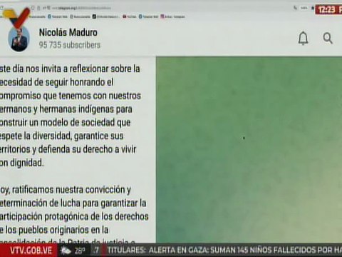 Presidente Maduro: La Revolución Bolivariana reivindicó los valores de los pueblos originarios