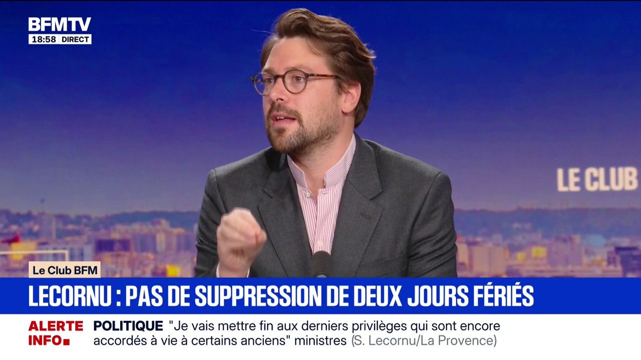 Pas de suppression de deux jours fériés: pour Benjamin Lucas-Lundy, député (Écologiste et Social), "il faut que le Premier ministre aille plus long que cela"