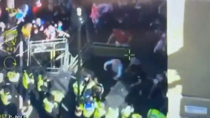 Police and protesters clash at ‘Unite the Kingdom’ rally